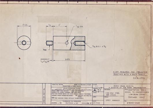 A preview of the Adaptation 400 X Xenon To Cinemeccanica Low Bean Stand document.