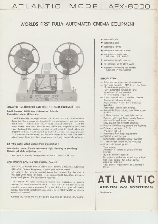 A preview of the Atlantic Model AFX-6000 document.