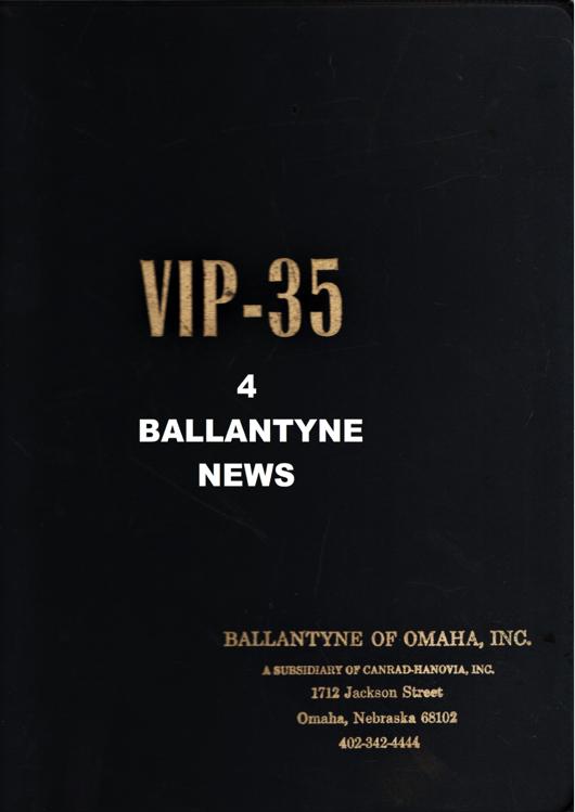 A preview of the Ballantyne Of Omaha Introduces The Latest And Greatest VIP 30 FX document.