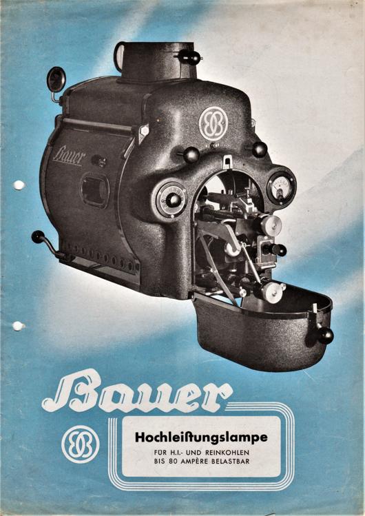 A preview of the Bauer Hochleistungslampe document.