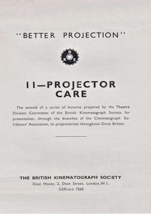 A preview of the "Better Projection" - II - Projector Care document.