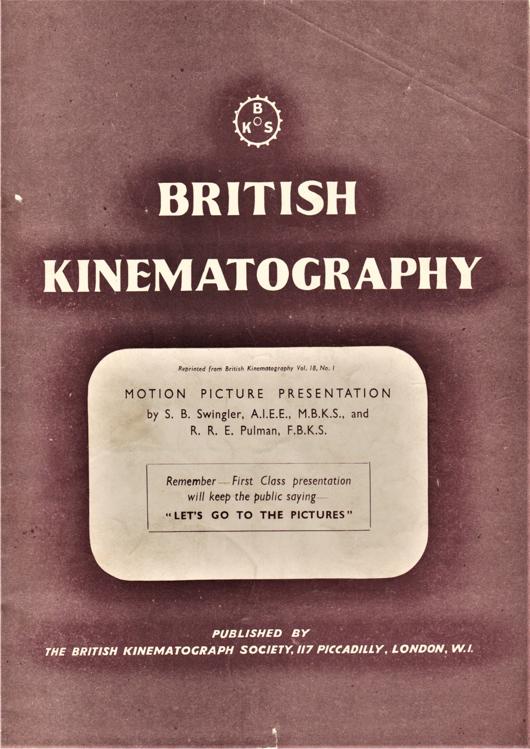A preview of the British Kinematography - Motion Picture Presentation document.