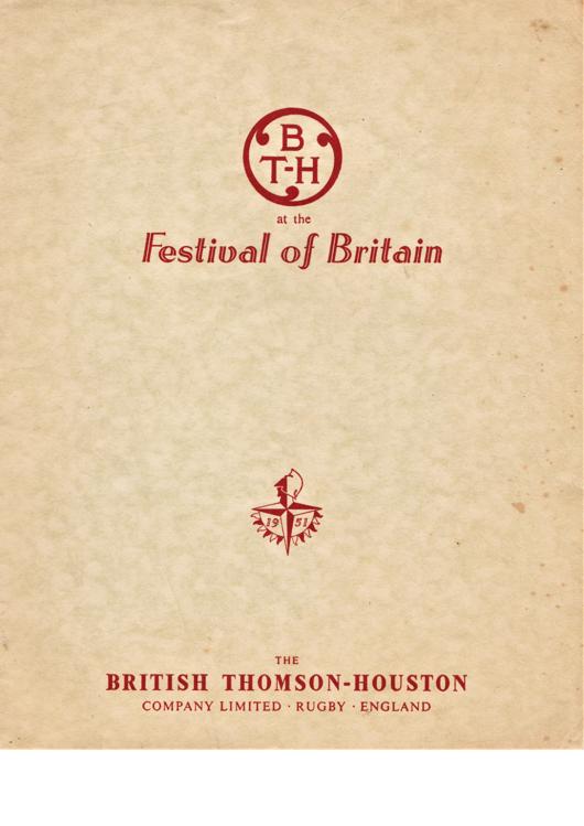 A preview of the BT-H at the Festival of Britain document.