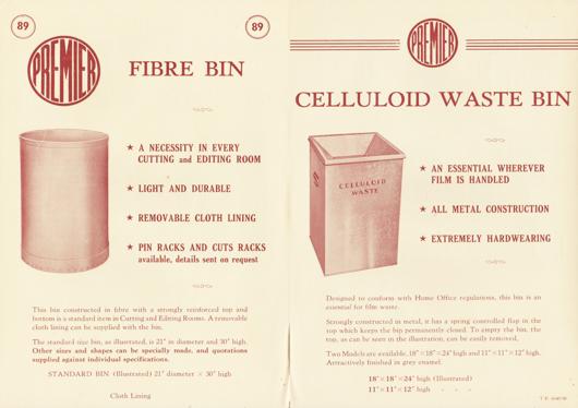 A preview of the Celluloid Waste Bin and Fibre Bin document.