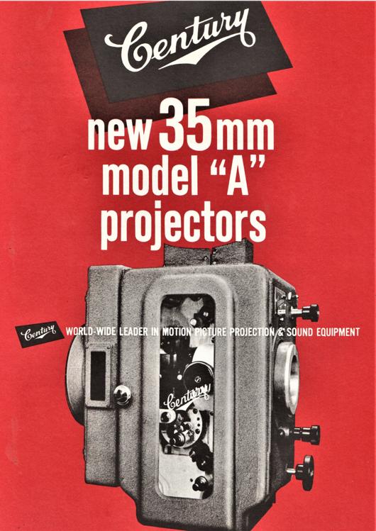 A preview of the Century new 35mm model "A" projectors document.