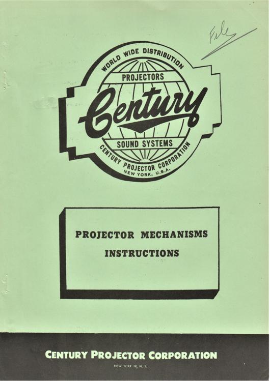 A preview of the Century - Projector Mechanism Instructions document.