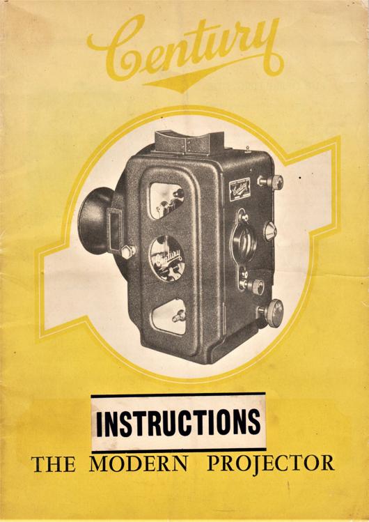 A preview of the Century - The Modern Projector - Instructions document.