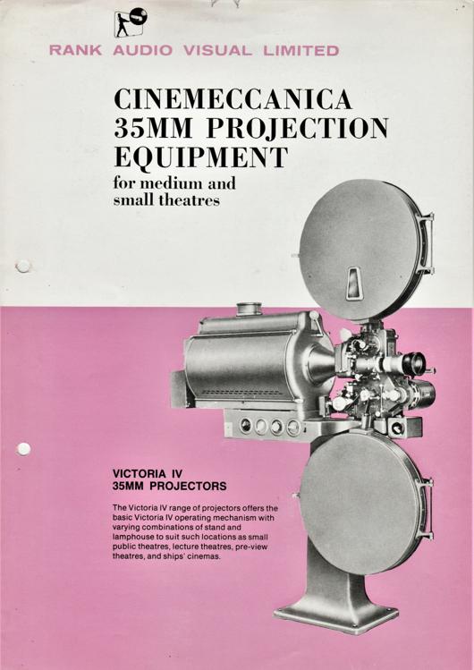 A preview of the Cinemeccanica 35mm Projection Equipment - Victoria IV 35mm Projectors document.