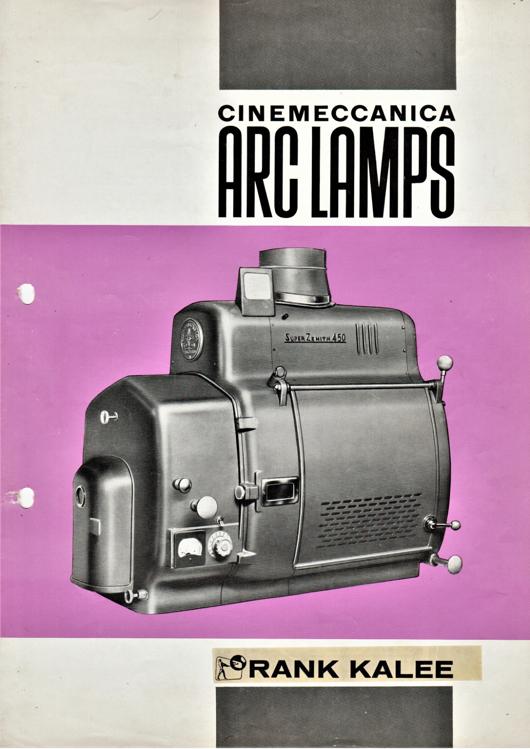 A preview of the Cinemeccanica Arc Lamps document.