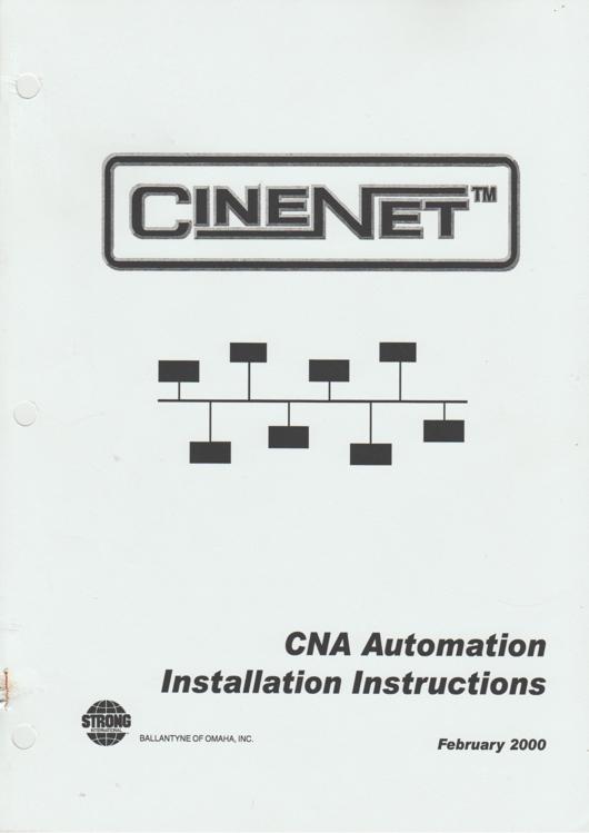 A preview of the CineNet - CNA Automation Installation Instructions document.