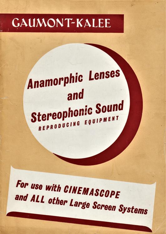 A preview of the Gaumont-Kalee Anamorphic Lenses and Stereophonic Sound Reproducing Equipment document.