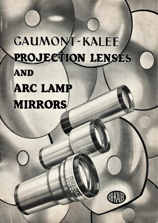 A preview of the Gaumont-Kalee Projection Lenses And Arc Lamp Mirrors document.