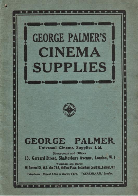 A preview of the George Palmer's Cinema Supplies document.