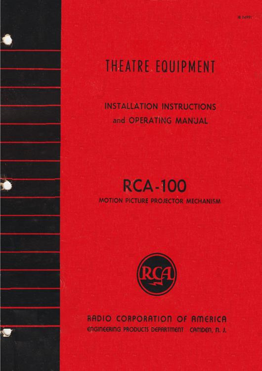 A preview of the Installation Instructions and Operating Manual - RCA-100 document.