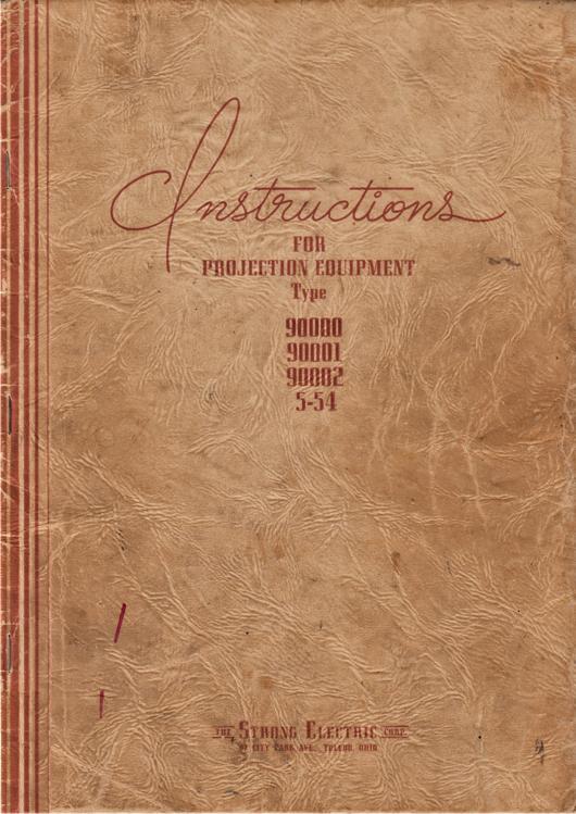 A preview of the Instructions for Projection Equipment Type 90000 90001 90002 5-54 document.