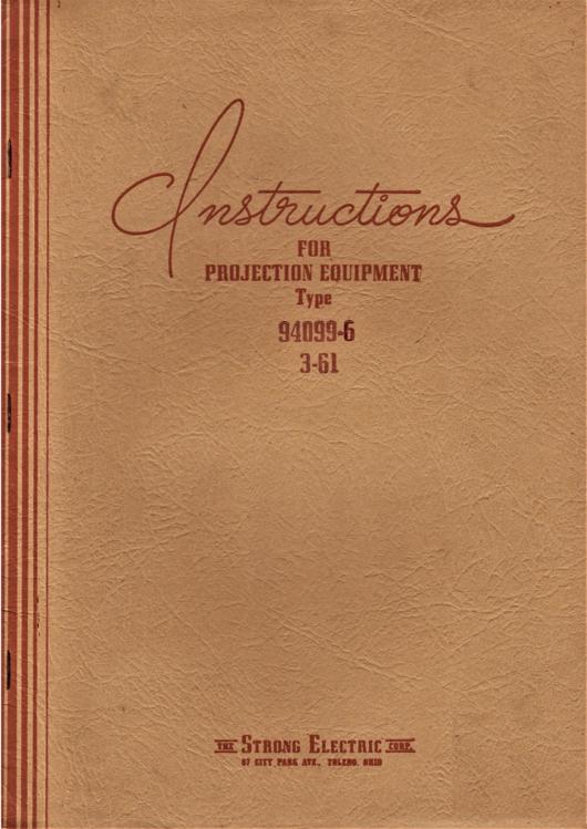 A preview of the Instructions for Projection Equipment - Type 94099-6 3-61 document.