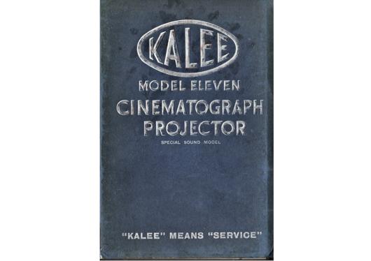 A preview of the Kalee Model Eleven Cinematograph Projector document.