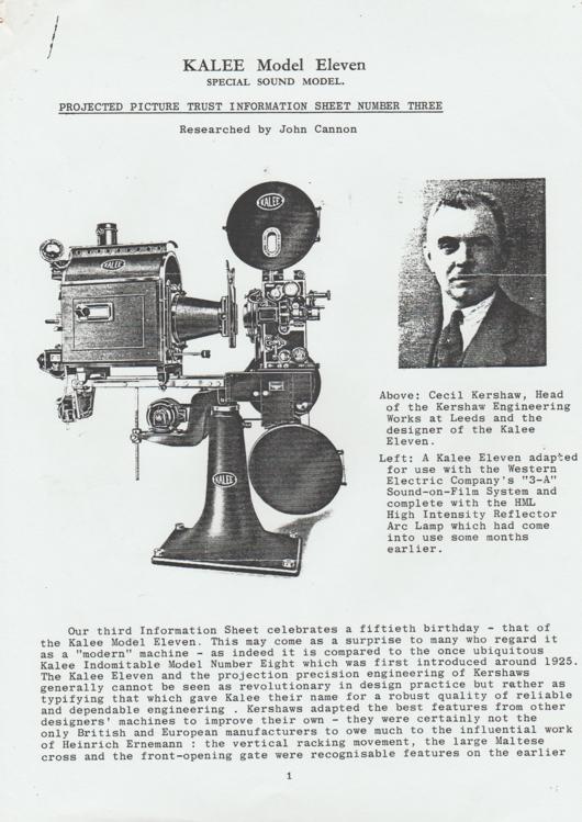 A preview of the Kalee Model Eleven - Special Sound Model document.