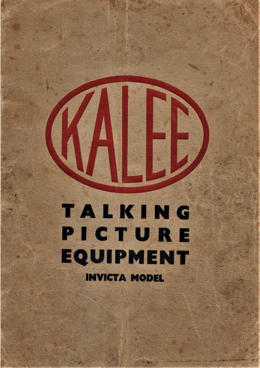 A preview of the Kalee Talking Picture Equipment - Invicta Model document.
