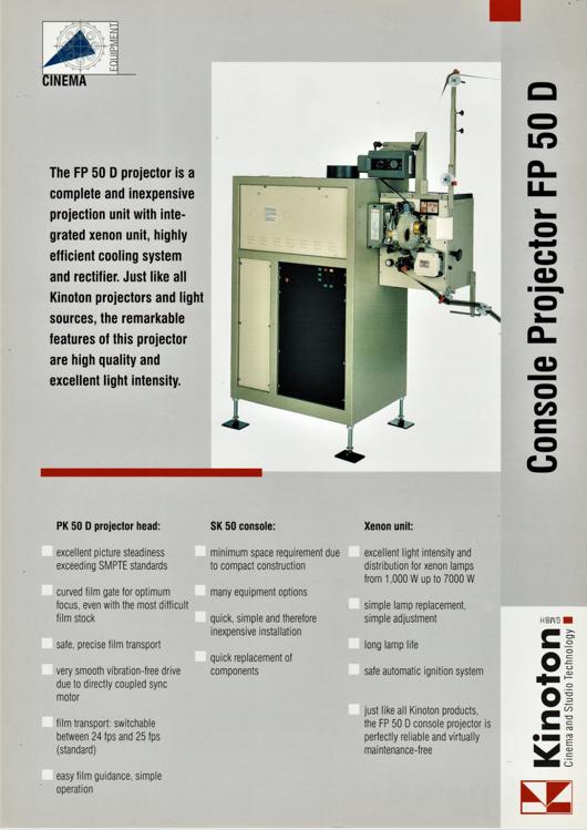 A preview of the Kinoton - Console Projector FP 50 D document.