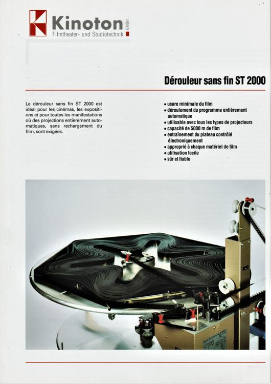 A preview of the Kinoton - Dérouleur sans fin ST 2000 document.