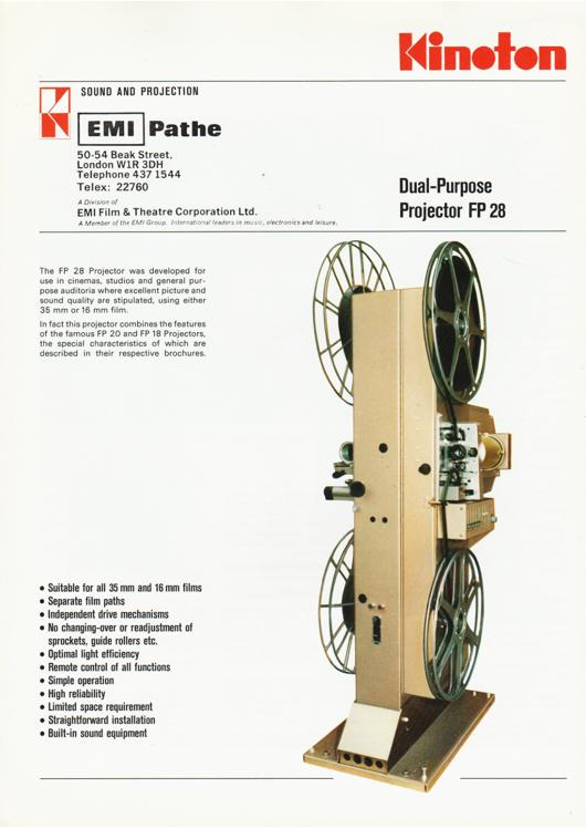 A preview of the Kinoton Dual-Purpose Projector FP 28 document.