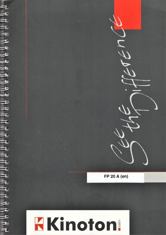 A preview of the Kinoton FP 20 A Projector Operating Manual document.