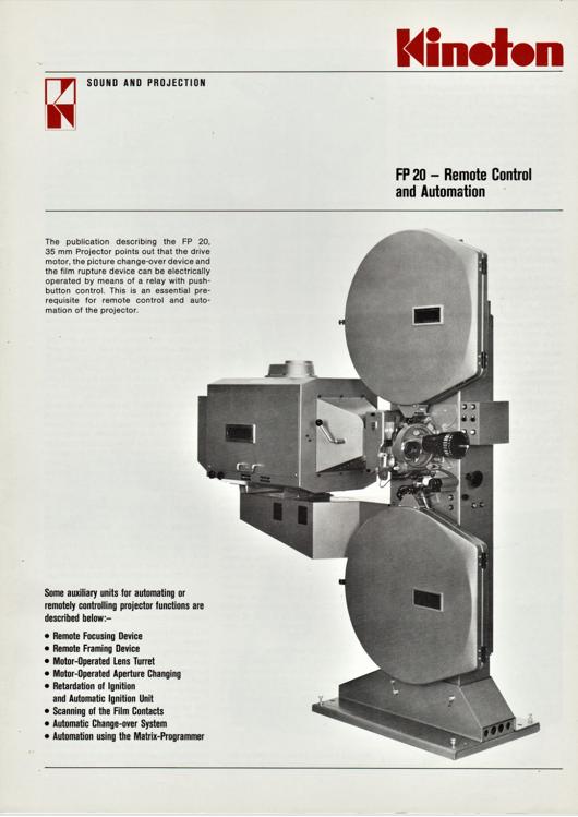 A preview of the Kinoton - FP 20 - Remote Control and Automation document.