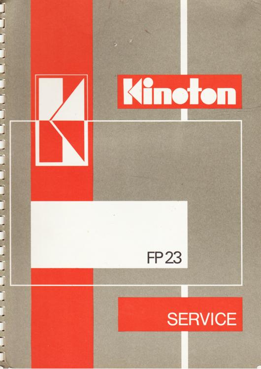 A preview of the Kinoton FP 23 Service document.