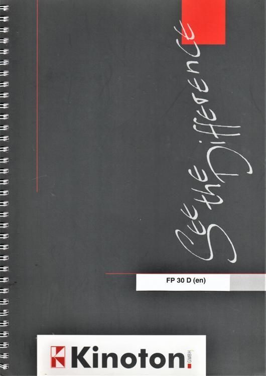 A preview of the Kinoton FP 30 D document.