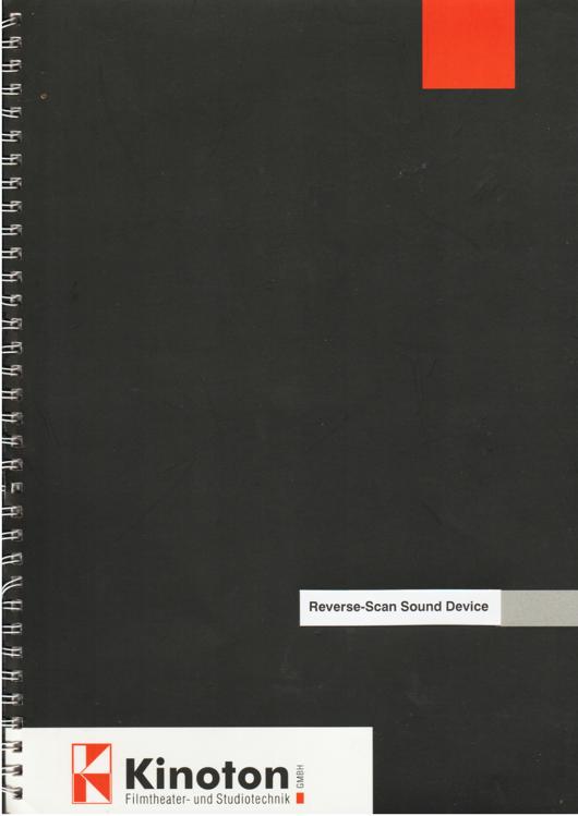 A preview of the Kinoton Operating Manual - Reverse-Scan Sound Device document.