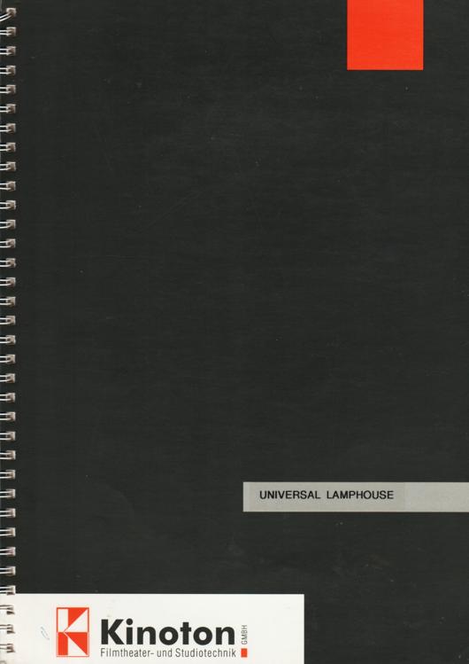A preview of the Kinoton Operating Manual - Universal Lamphouse document.