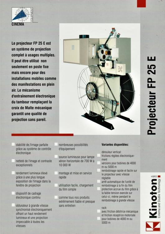 A preview of the Kinoton Projecteur FP 25 E document.