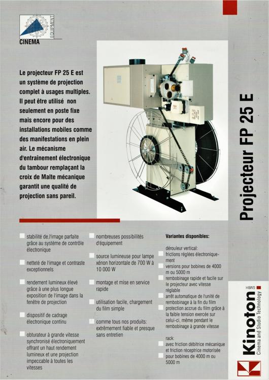 A preview of the Kinoton - Projecteur FP 25 E document.
