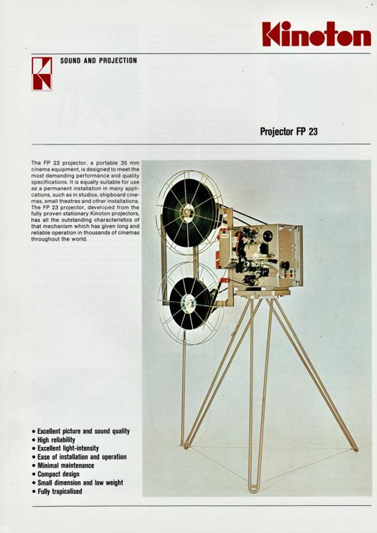 A preview of the Kinoton - Projector FP 23 document.