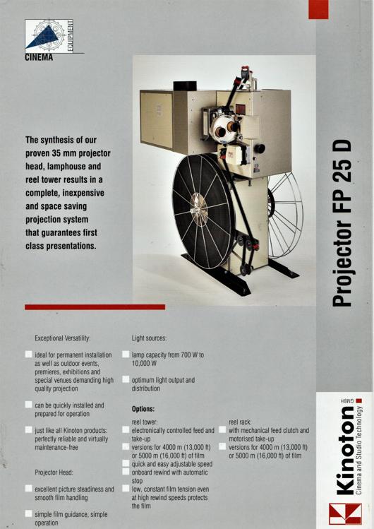 A preview of the Kinoton Projector FP 25 D document.