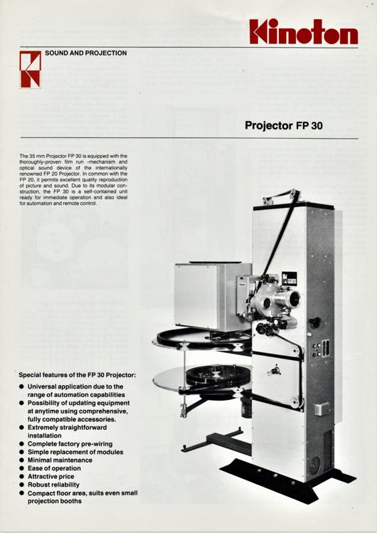 A preview of the Kinoton - Projector FP 30 document.