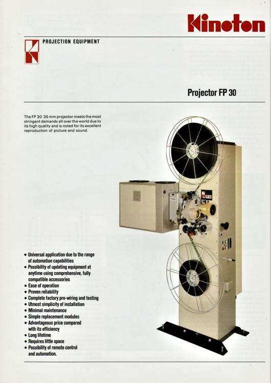 A preview of the Kinoton Projector FP 30 document.