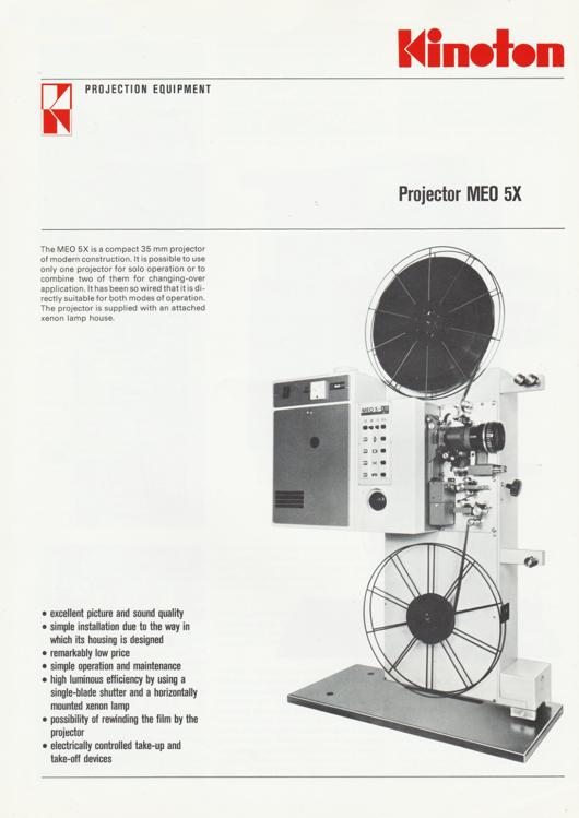 A preview of the Kinoton - Projector MEO 5X document.