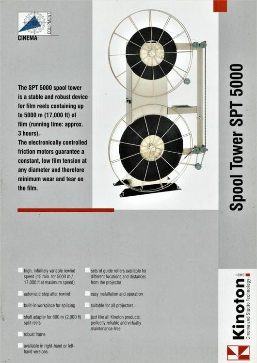 A preview of the Kinoton Spool Tower SPT 5000 document.