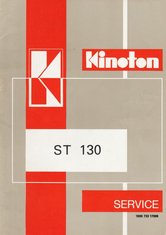 A preview of the Kinoton ST 130 Service document.
