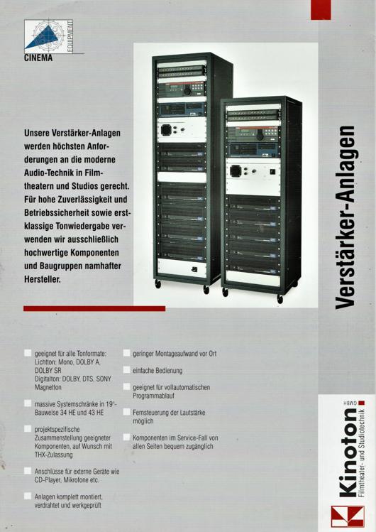 A preview of the Kinoton - Verstärker-Anlagen document.