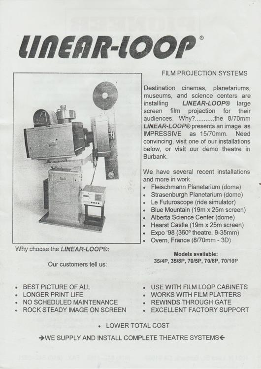 A preview of the Linear-Loop - Film Projection Systems document.