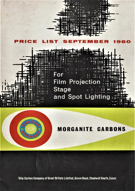 A preview of the Morganite Carbons - Price List September 1960 document.