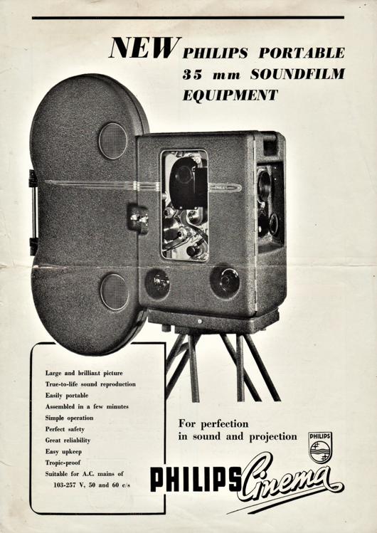 A preview of the New Philips Portable 35 mm Soundfilm Equipment document.