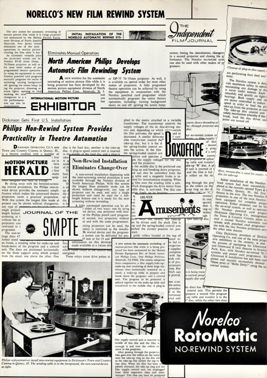 A preview of the Norelco Announces The End Of Film Rewinding document.