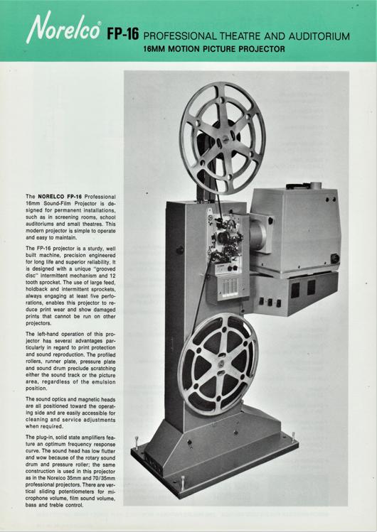 A preview of the Norelco FP-16 document.