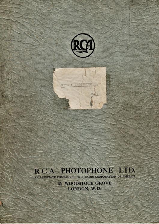 A preview of the Operating Instructions - RCA Photophone Types LG230/234 - Perspecta Equipments document.