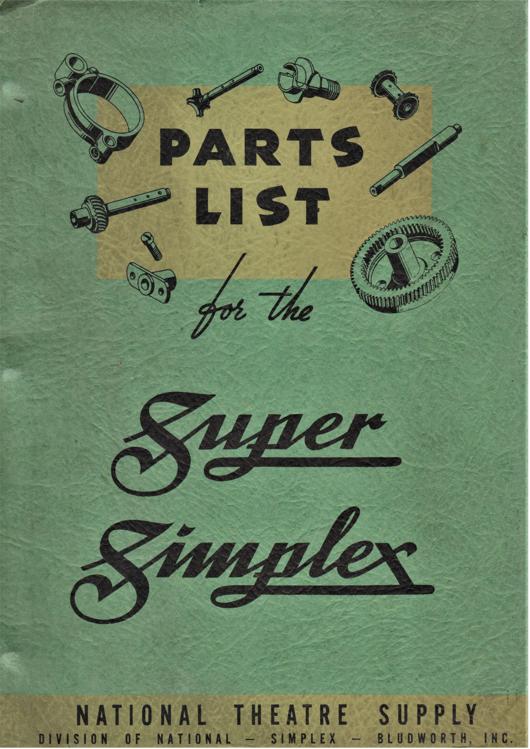 A preview of the Parts List for the Super Simplex document.
