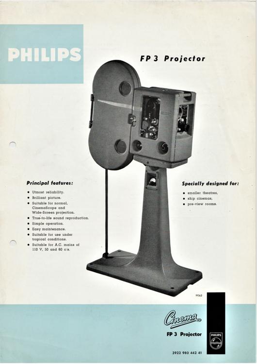 A preview of the Philips FP 3 Projector document.